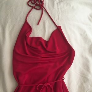 Halter Backless Red Dress